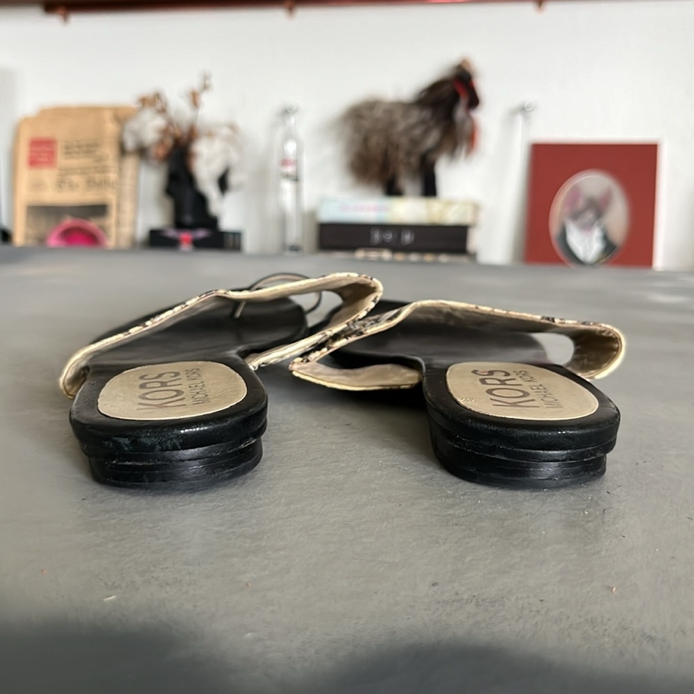 Kors Michael Kors Python Snake Embossed Toe Ring … - image 4